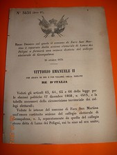 REGIO DECRETO 1876 comune FARA SAN MARTINO separato LAMA DEI PELIGNI GESSOPALENA