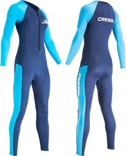 Cressi Wahoo Lady Monopiece Wetsuit Blue/Azure 2mm S/2, Muta Monopezzo Uomo Real