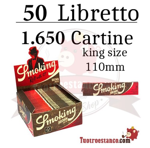 Cartine smoking marrone lunghe - smoking,