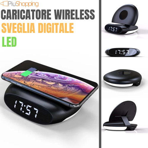 Caricatore wireless sveglia - qi,
