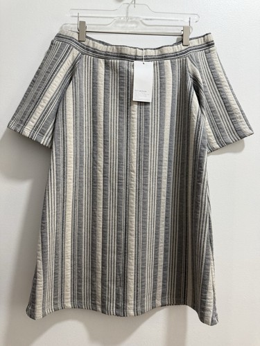 Abito swing grigio - grigio, righe