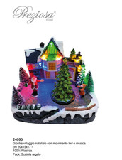 Villaggio Babbo Natale Preziosa Home Con Musica Luci E Movimento Circolare