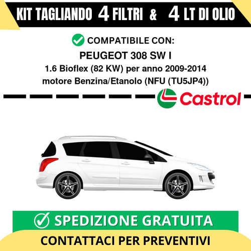 Tagliando per peugeot 308 - tagliando, sw