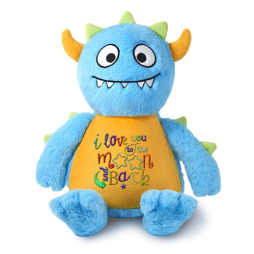 Orsetto ricamato mostro - , blu