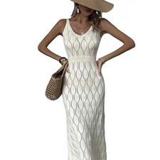 Copricostume da Spiaggia All'Uncinetto da Donna, con Trafori, Maxi Prendiso3016