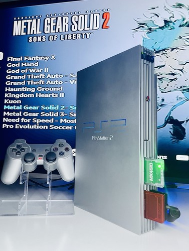 Sony ps2 fat satin silver - sony,