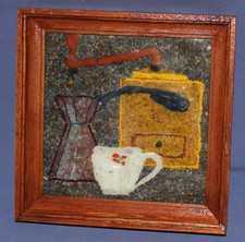 Natura morta europea da parete in ceramica dipinta a mano 1994