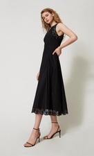 ABITO LUNGO TWINSET CON PIZZO