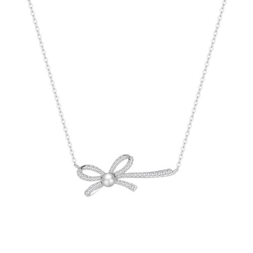 Collana donna argento - argento, rodiato