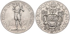 Vaticano - Vaticano 2 lire 1929-1946 - annate varie