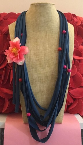 Sciarpa collana cotone - collana, in