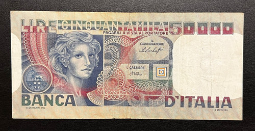 Italia banconota 50000 - banconota,
