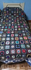 Coperta lana uncinetto letto - lana,