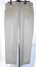Pantaloni bianchi Marina Militare Italiana Vita alta Comodo leggero 100% Cotone.