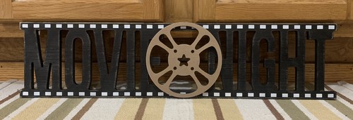 Insegna legno notte - legno,