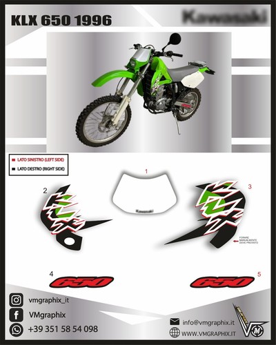 Klx 650 1996 adesivi - klx,