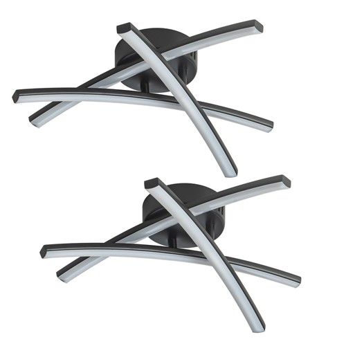 Set plafoniere led - led, nere
