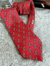 HERMES CRAVATTA di seta 478 HA vintage TIE MOTIVO LOGO H originale lungh. 136 cm