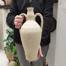 ANTICA ANFORA SICILIANA IN TERRACOTTA GREZZA PRIMI 900 BUMMULO VASO GIARA ORCIO