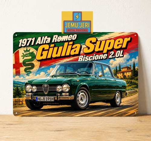 Poster alfa romeo giulia - romeo, super