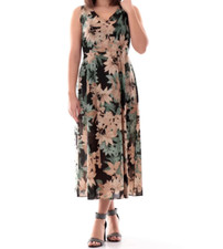 Abito in cotone nero fantasia