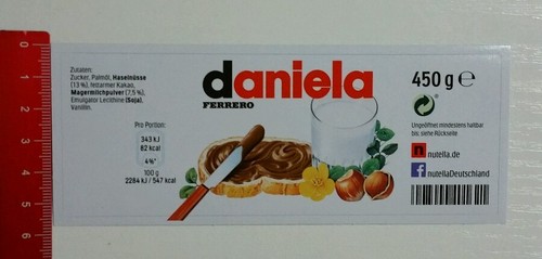 Adesivo sticker vetro nutella - vetro,