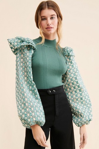 Pullover piatto bianco