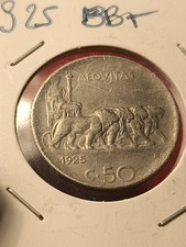 MONETA 50 CENTESIMI LEONI 1925