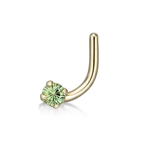 Anello naso borchia curva - , oro