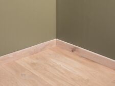 Battiscopa rovere rustico 18x70 mm legno massello listelli parquet 2 m bianco oliato