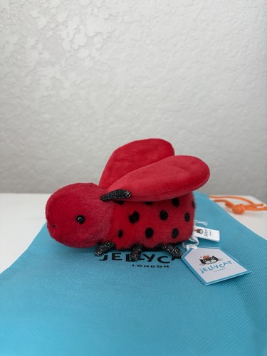Jellycat loulou love bug - love, nuovo