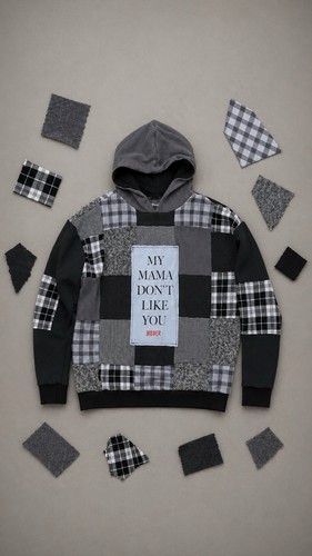 Felpa con cappuccio - , patchwork