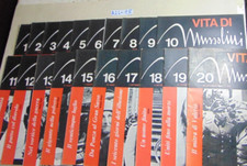 VITA DI MUSSOLINI 1965 COMPLETA 20 FASCICOLI EDIZIONI DI NOVISSIMA EMILIO RADIUS