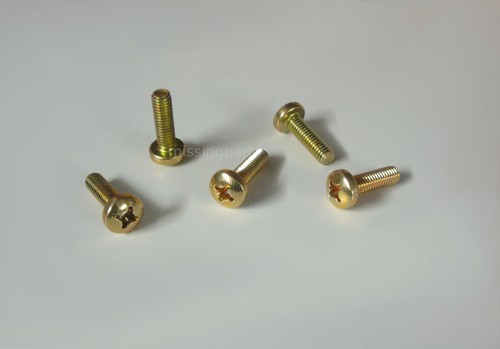 Vite testa pan m6x20 - testa, giallo