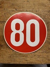3X ADESIVI TAGLIANDO LIMITE VELOCITA' 80 KM/H FIAT/VESPA EPOCA VINTAGE
