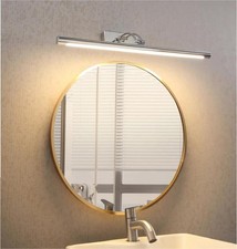 Lampada led da specchio bagno 3 tonalità luce bianca calda naturale 15 w acciaio