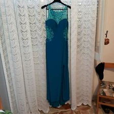abito da cerimonia lungo verde mare tg 48 