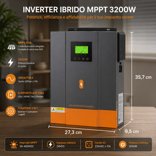 Inverter solare ibrido mppt - solare,