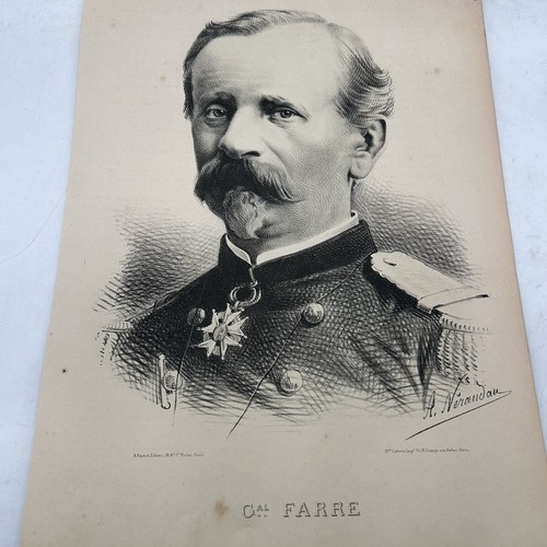 Stampa ritratto generale farre - generale,