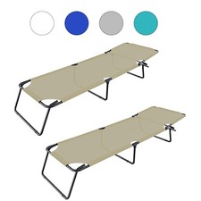 Coppia lettini pieghevole prendisole senza tettuccio schienale reclinabile mare