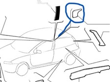 ADESIVO VOLETTO SX FIAT PUNTO 176 GT SPORTING ELX 6 SPEED SX  ORIGINALE 7758424