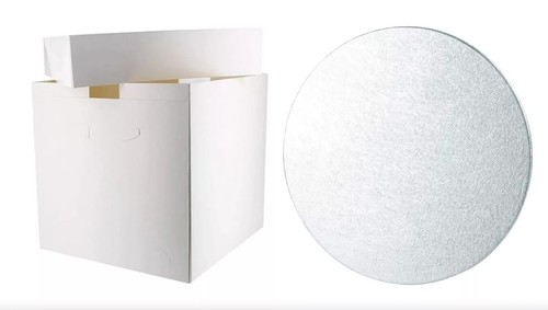Tall cake box with lid - cake, and