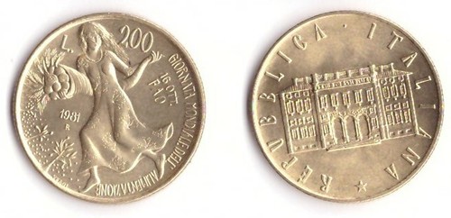 1981 italia lire - italia, 200