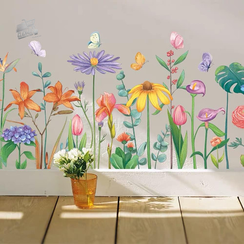 Adesivi murali fiori - fiori, girasoli