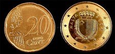 MALTA - Moneta EURO  * 20 CENTESIMI * memorizzare anno 2008 * moneta Spl foto