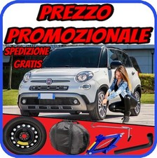 Ruotino Di Scorta 5Fori Da 16 Per La Fiat 500L Con Kit Cric Crick + Chiave Sacca