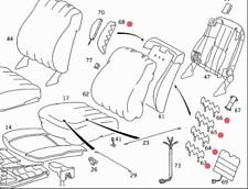 MERCEDES W201 W124 CUSCINO D'ARIA SEDILE ANTERIORE ORTOPEDICO OEM 1249100375