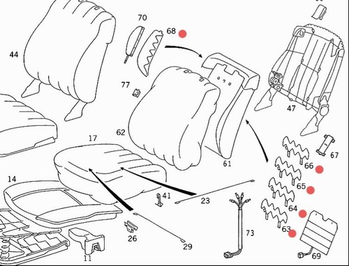 Mercedes w201 w124 cuscino - w201,