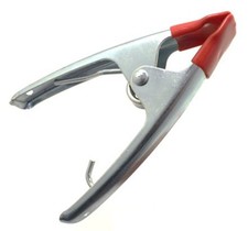 MORSETTO PINZA A MOLLA 105 mm  PER FISSARE E BLOCCARE IN ACCIAIO PUNTE PLASTIF.