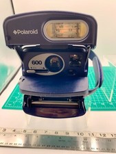 Flash fotocamera istantanea Polaroid 600 One Step Express blu navy cinturino testato